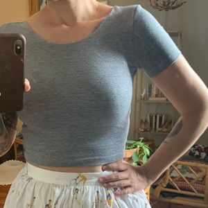 Scoop neck crop top (S)